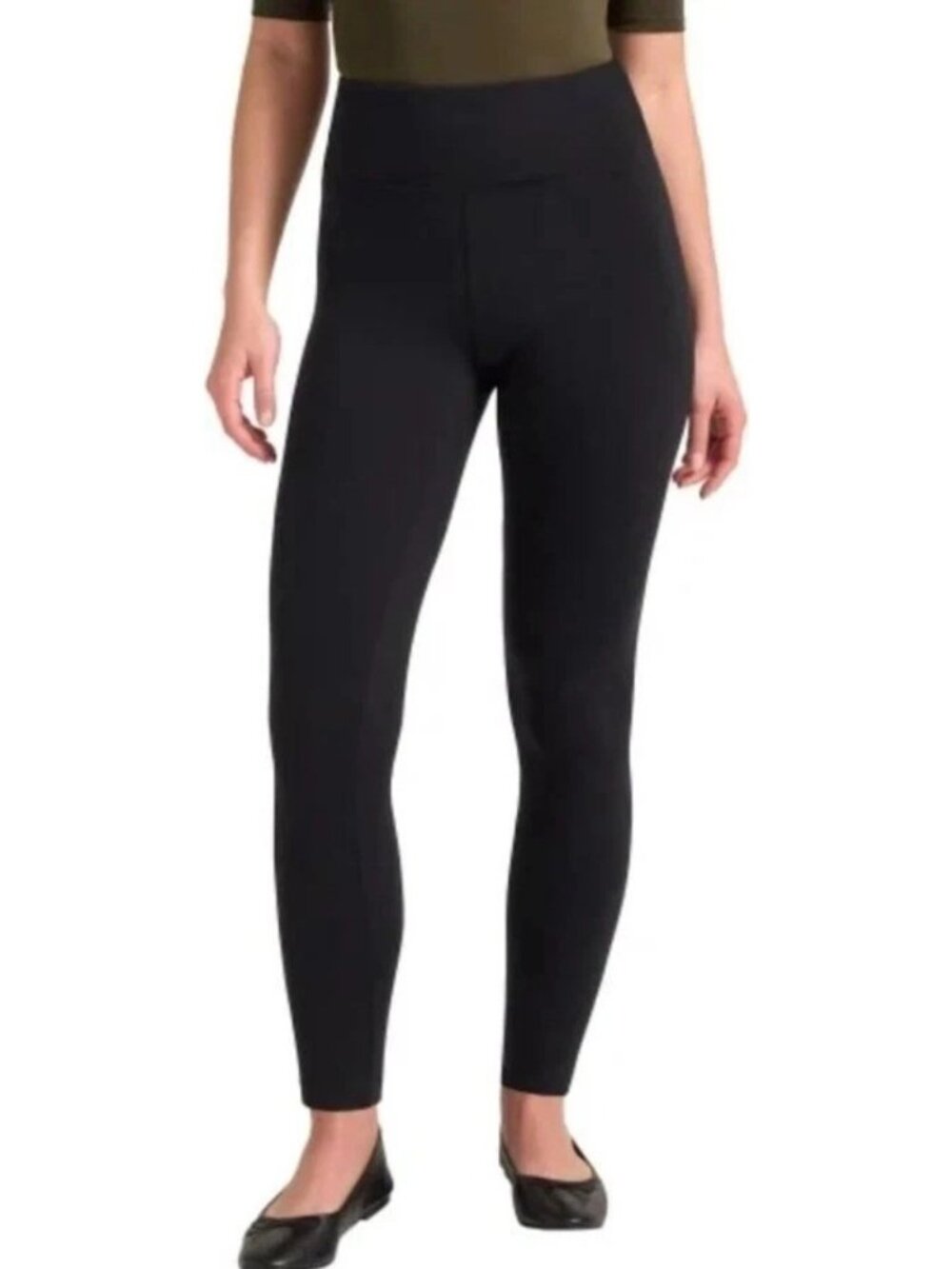 Nwt Matty M Women's M Dark Charcoal High-Waisted Stretch Leggings F1134